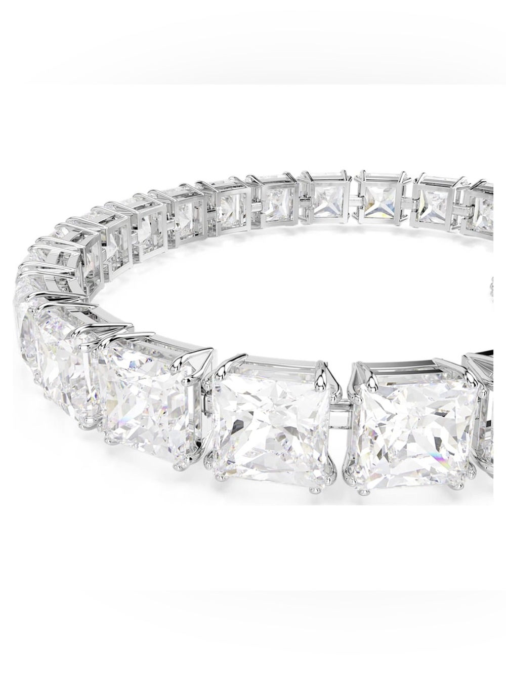 NWOT Swarovski Matrix Square-Set Tennis Bracelet - Picture 7 of 10